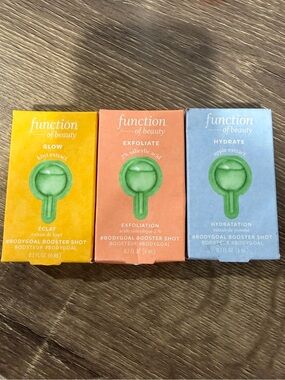 3 x Function Of Beauty HYDRATE, EXFOLIATE, GLOW NEW